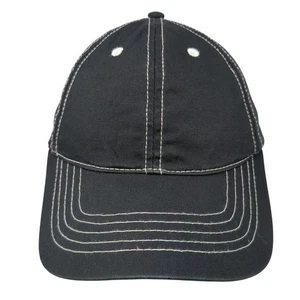 Unbranded Strapback Hat Black One Size Blank Adjustable Vent Holes - Picture 1 of 10