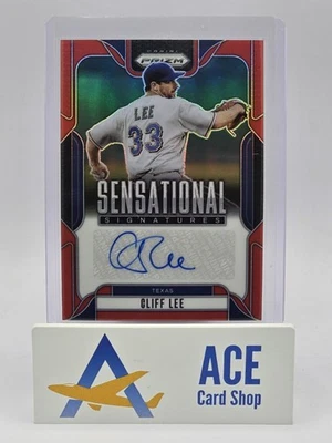 Panini Prizm Sensational Signatures 2025 #SS-CL - Cliff Lee - Red Prizm/99🔥 Foto 1 de 4