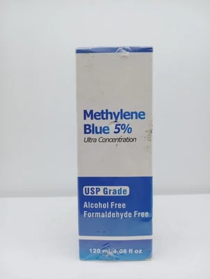 Methylene Blue USP Pharmaceutical Grade 5% Drops 120mL 4 oz Dietary Supplement - Image 1 of 4