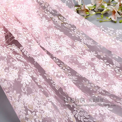 Flower Butterfly Tulle Fabric Organza Mesh Net DIY Dress Skirt Sewing Supplies - Image 1 of 4