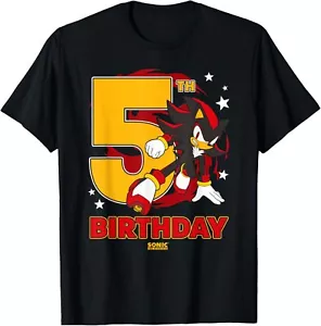 Sonic The Hedgehog 5th Birthday Epic Shadow Big Chest Logo T-Shirt - Picture 1 of 5