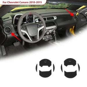 Dash Air Vent Conditioner Outlet Trim Decal For Chevy Camaro 10-15 Carbon Fiber - Picture 1 of 8