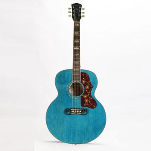 SJ200 Electric Acoustic Guitar Flamed Maple Veneer Abalone Inlay with Pickups - Picture 1 of 7