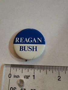 Vintage Reagan Bush Presidential Election Button Pin Pinback 1 3/8 inch - Picture 1 of 2