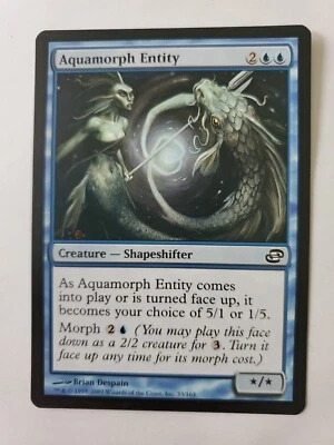 MTG Magic The Gathering Card Aquamorph Entity Creature Shapeshifter Blue Planar  - Image 1 of 2