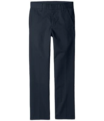 Pantalones Nautica Niños Calce Ajustado Frente Plano Niños Grandes Azul Marino Talla 10 - Foto 1 de 2