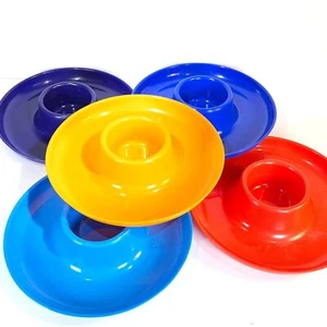 Great Plate Reusable Plastic Plates with Built-in Cup Holder Lot of 5 BPA Free - Picture 1 of 10