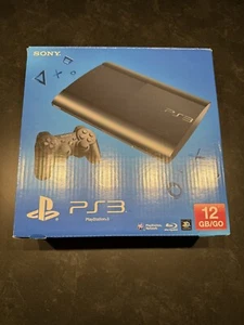 Sony PlayStation 3 PS3 Super Slim 12 GB Cech-C4004A Charcoal Black OVP - Bild 1 von 21