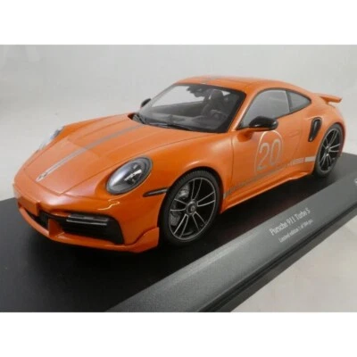 Minichamps Porsche 911 Turbo S Sportdesign package orange 2021 1/18 155069171 - Immagine 1 di 3