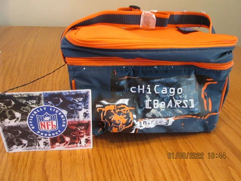 Chicago Bears Cooler Zipper Insulated Lunch Bag Box Tote NFL New with Tags Cover