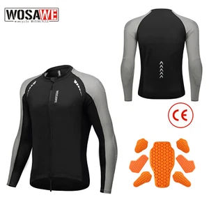 WOSAWE Herren Motorrad Soft Armor Atmungsaktiv Komfortabel Racing Jacken YKK Zip - Picture 1 of 13