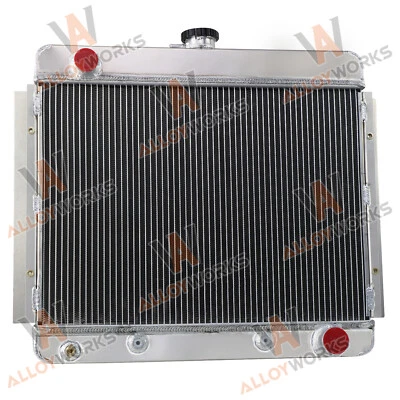 4Row Aluminum Radiator Fit 1962-1967 1966 65 Chevrolet Chevy II Base Nova SS V8 Foto 1 de 4