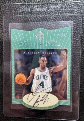 1997 98 SP AUTHENTIC CHAUNCEY BILLUPS AUTOGRAPH ROOKIE CARD CELTICS PISTONS HOF - Image 1 of 2