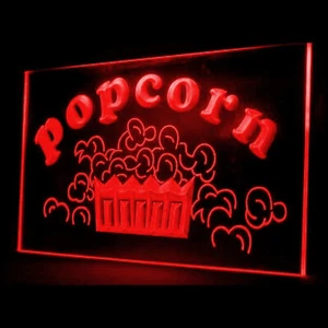 110053 Popcorn Shop Snack Cafe Lure Sweet Salt Display LED Light Neon Sign - Picture 1 of 14