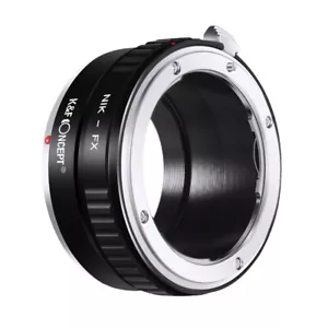 K&F NIK-FX Lens Adapter Nikon F Lenses to Fuji X Lens Mount Adapter - Picture 1 of 7