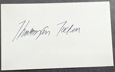 Thurman Tucker - 1942 Debut Autographed 3x5 Index Card - Deceased 1993 - Image 1 of 2