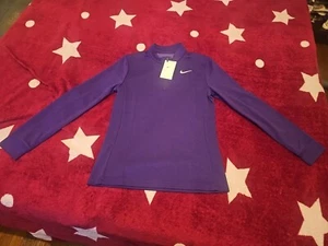 Neu Nike Damen lila 1/4 Reißverschluss Langarm Dri Fit klein aktiv Laufen... - Bild 1 von 5