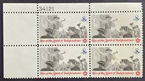 Scott # 1477 - US Plate Block Of 4 - Posting A Broadside - MNH - 1973 - Picture 1 of 2
