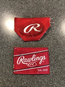 Lot 2 Vintage Rawlings Baseball Fabric Logo Sew On Patch Unique Embroidered - Picture 1 of 6