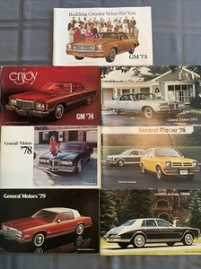 Lot Of GM Brochures 1973-1980 General Motors Cars Vehicles - Missing 1977 - Picture 1 of 22