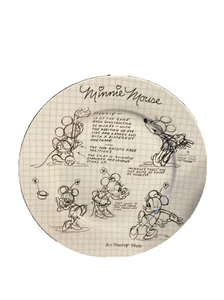Disney Minnie Mouse 10,5" Skizze Keramik Teller - Bild 1 von 7