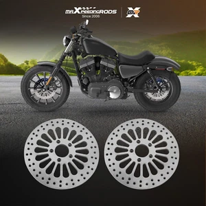 Disco rotor de freno delantero de 11,8" 2 piezas para Harley Touring Dyna 2008-2013 M-RT-1100 - Imagen 1 de 16