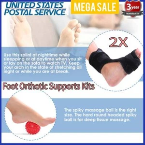 Plantar Fasciitis Night Splint Foot Drop Orthotic Brace Ankle Support cushioned - Picture 1 of 12