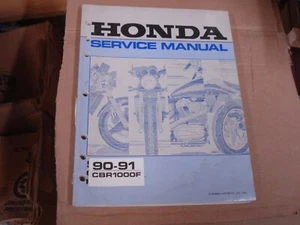 1990 1991 HONDA CBR1000F MOTORCYCLE SHOP MANUAL SERVICE REPAIR BOOK CBR 1000F - Foto 1 di 2
