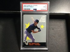 1987 Fleer #1 Don Mattingly All-Stars Baseball Card PSA 9 Mint