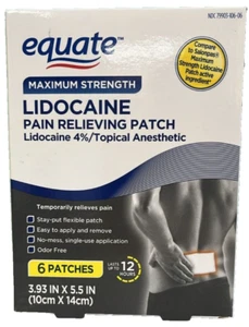 Equate Maximum Strength Pain Relieving Patches, 6 ct 1 Pack exp 04/2025 - Picture 1 of 2
