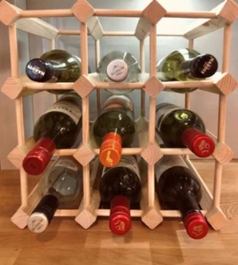 Estante de madera para vino de 12 botellas - independiente - Imagen 1 de 2