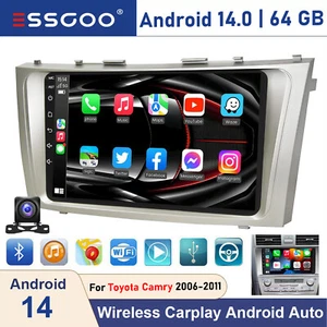 CarPlay para Toyota Camry 2007-2011 Android 14 coche estéreo radio GPS unidad principal AHD - Imagen 1 de 13