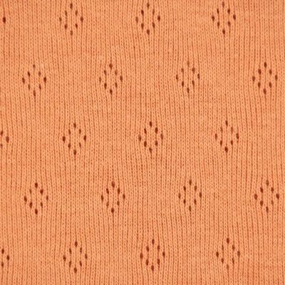 Feinstrick Jersey Baumwolle Pointoille Lochmuster einfarbig lachs 1,4m Breite - Bild 1 von 4