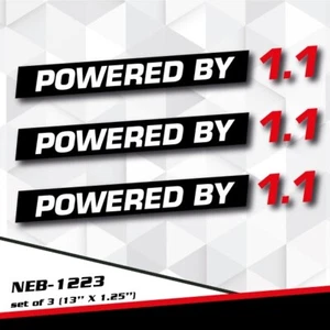 POWERED BY 1.1L Decal Sticker for KIA Renault Ford Hyundai Suzuki Fiat NEB-1223 - Picture 1 of 1