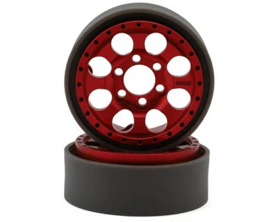 Vanquish Products KMC KM237 Riot 1.9" Beadlock Crawler Wheels (Red) (2) - Image 1 of 4