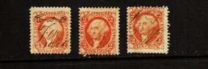 1862-71 Revenue First Issue Washington 2c Org BANK CHECK Lot of 3 Sc#R6c Pen Can - Picture 1 of 1