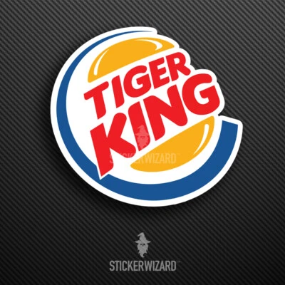 Tiger King Burger Decal | Carole Baskin Sticker | Joe Exotic Meme | Car | Window - Image 1 of 2