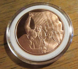 US Donald J. Trump Assassination Tent Fight 1 OZ .999 MONETA ROTONDA RAME FINE - Foto 1 di 9