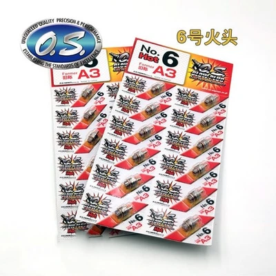 Genuine OS #6 A3 Glow Plug | Hot Heat Range | For 2-Stroke Methanol RC Airplane - Image 1 of 4