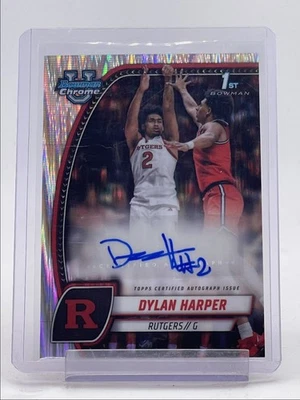 DYLAN HARPER 2024-25 BOWMAN UNIVERSITY CHROME 1ST STEALTH AUTO Q5466 - Image 1 of 2