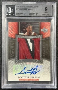 SCOTTIE PIPPEN BGS 9 2005-06 UD EXQUISITE #LL-SP LIMITED LOGOS PATCH AUTO 07/50 - Picture 1 of 2
