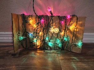 Vintage Christmas Lights Set 50 Petal Flower Tulip Christmas Lights Multicolor - Picture 1 of 1