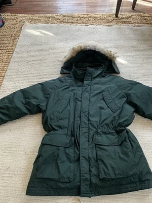 Cabela's Premier Northern Goose вниз с капюшоном парка Куртка Пальто койот меха 2 X высокий - Изображение 1 из 4