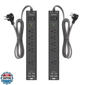 10Ft Surge Protector Power Strip - Extension Cord with Multiple Outlets, 5 Wi - Picture 1 of 5