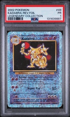 PSA 1 2002 POKEMON LEGENDARY COLLECTION 49/110 KADABRA-REVERSE FOIL - Image 1 of 2