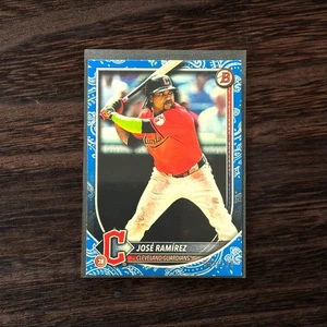 2025 Bowman Jose Ramirez Blue Bandana /125 #89 Cleveland Guardians SP - Picture 1 of 2