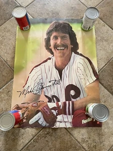 Vintage 1980er Mike Schmidt Phillies Baseball Poster 19x25 - Bild 1 von 8