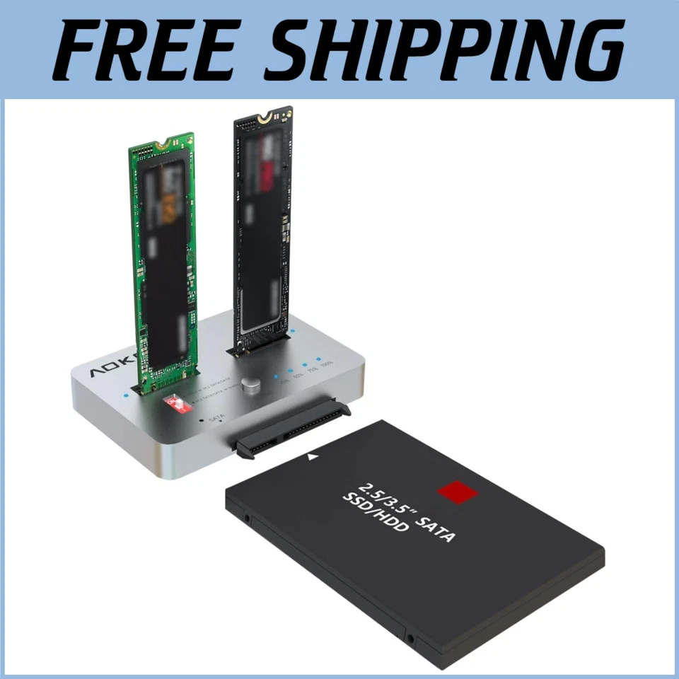 M.2 Duplicator Docking Station: NVMe to SATA Cloner for Efficient Data Transfers - Image 1 of 4