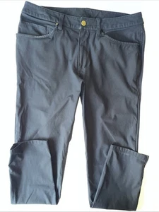 Lululemon ABC Slim Fit Pants Mens 32 X 30 5 Pocket Black Preppy Casual - Picture 1 of 15