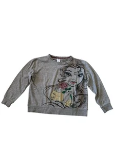 Disney Beauty And The Beast Belle Sweater Gray Women’s Size L Good Condition - Picture 1 of 12